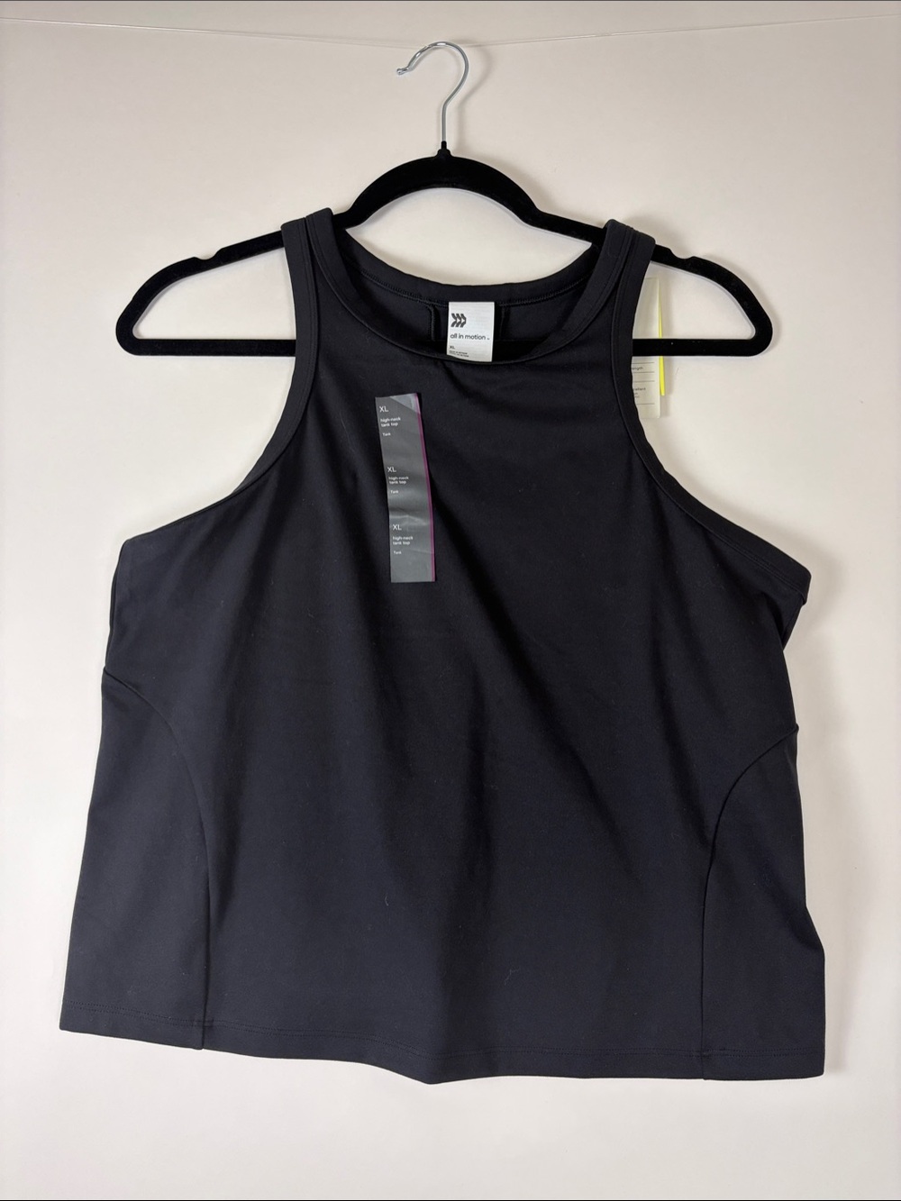 all in motion Black High-Neck Athletic Tank